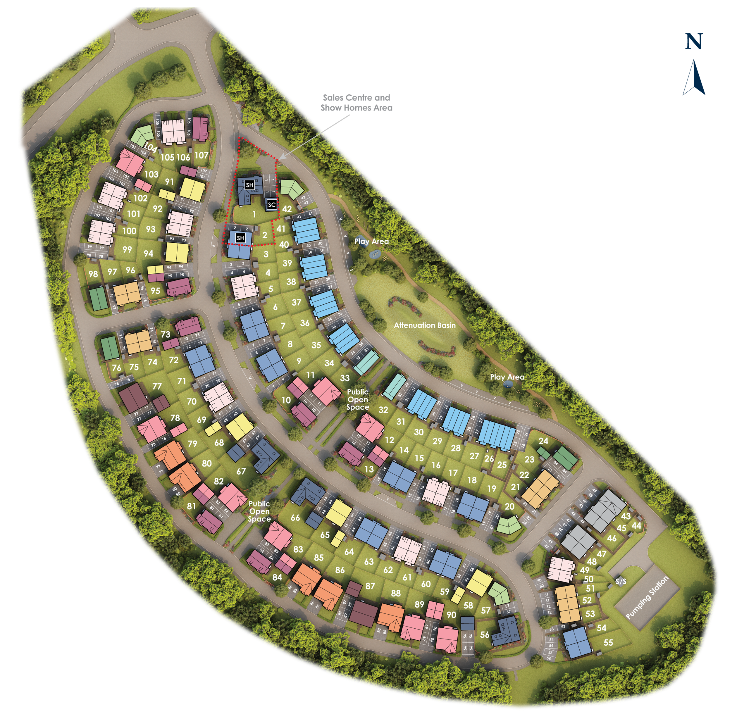 Otters Reach at Benthall Grange site plan