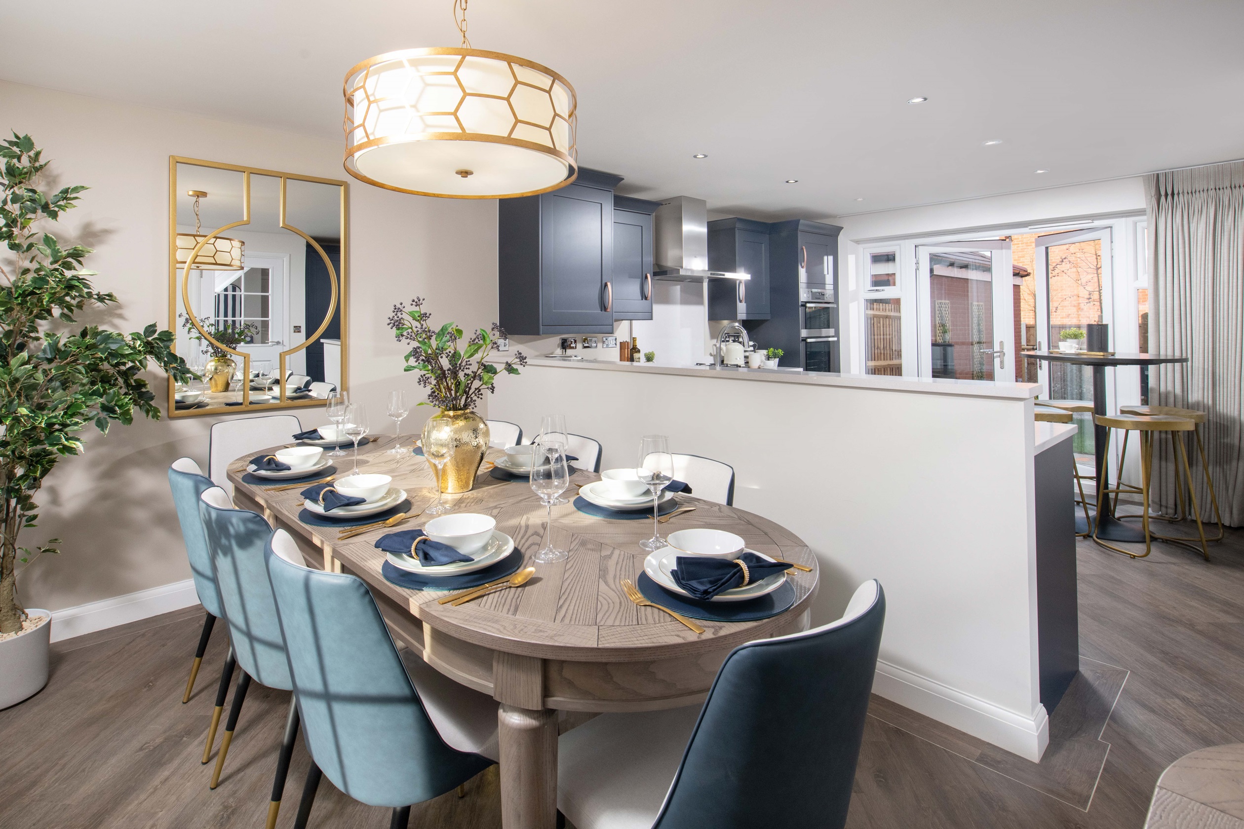 Avondale navy kitchen-diner