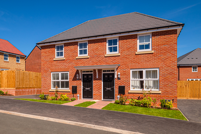 Semi detached brick Archford houses