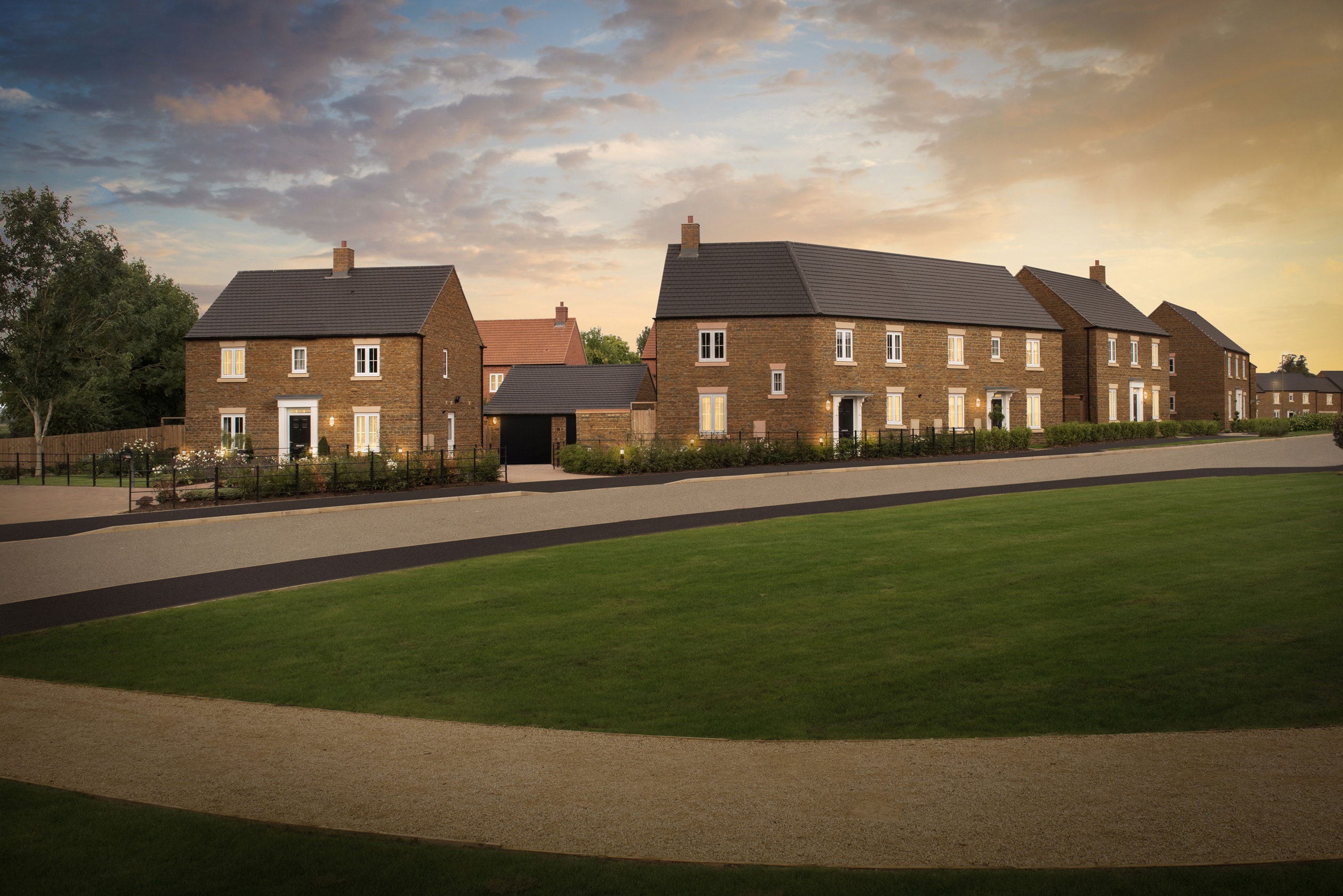 The Pavilions at dusk DWH