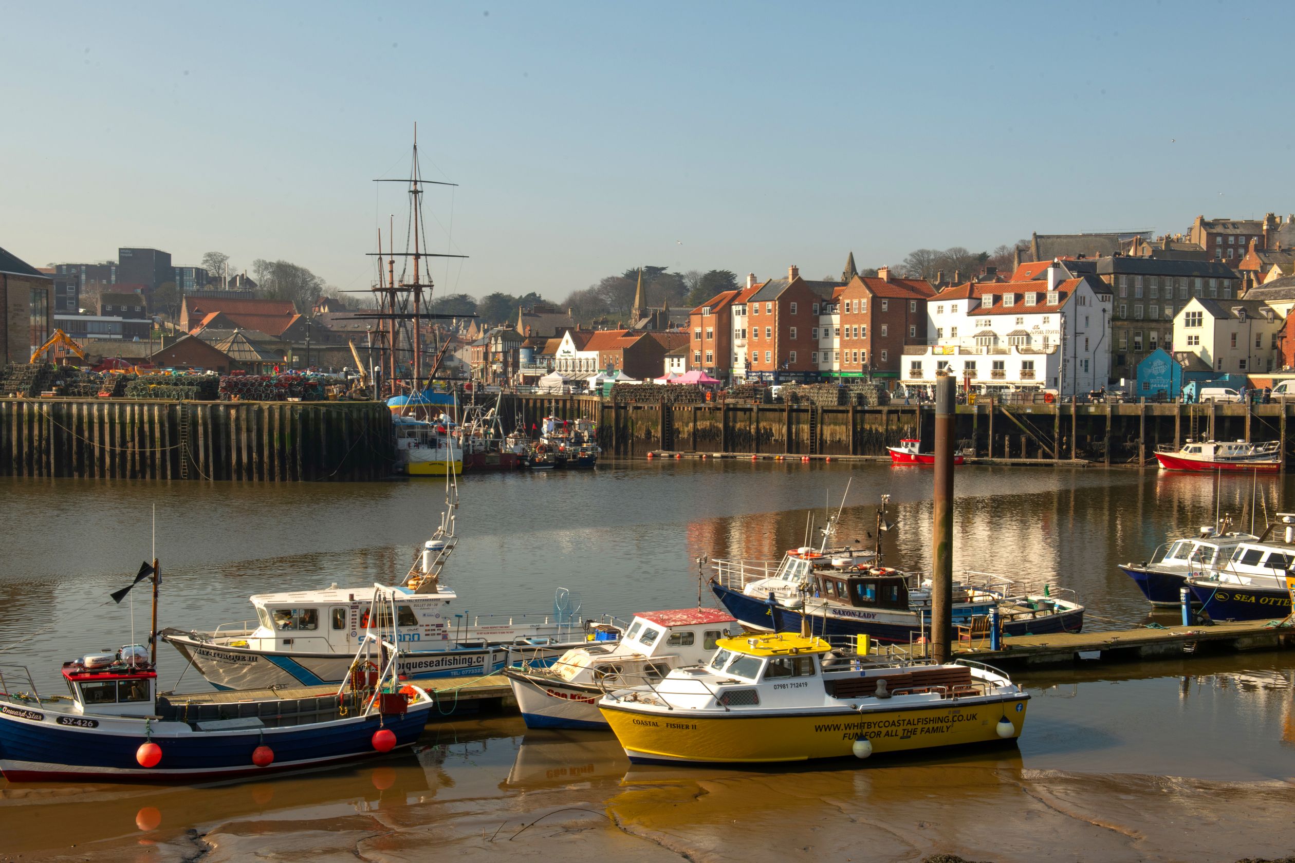 Local area shot of Whitby Harbour
