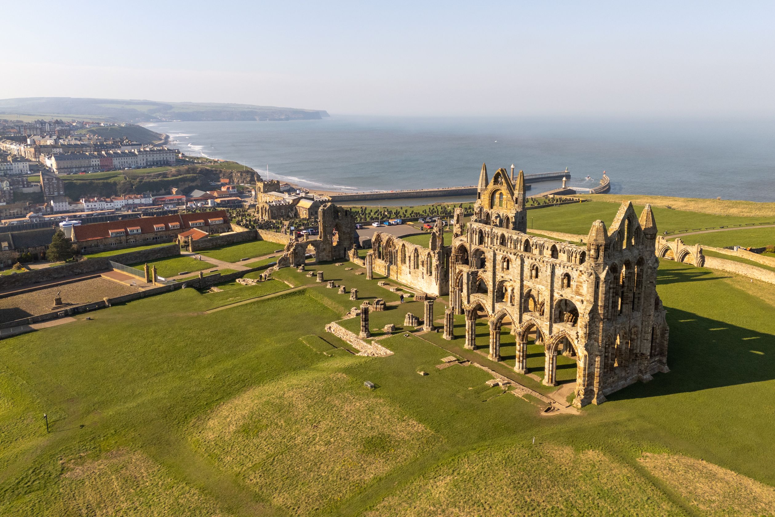 Local area shot of Whitby Abbey