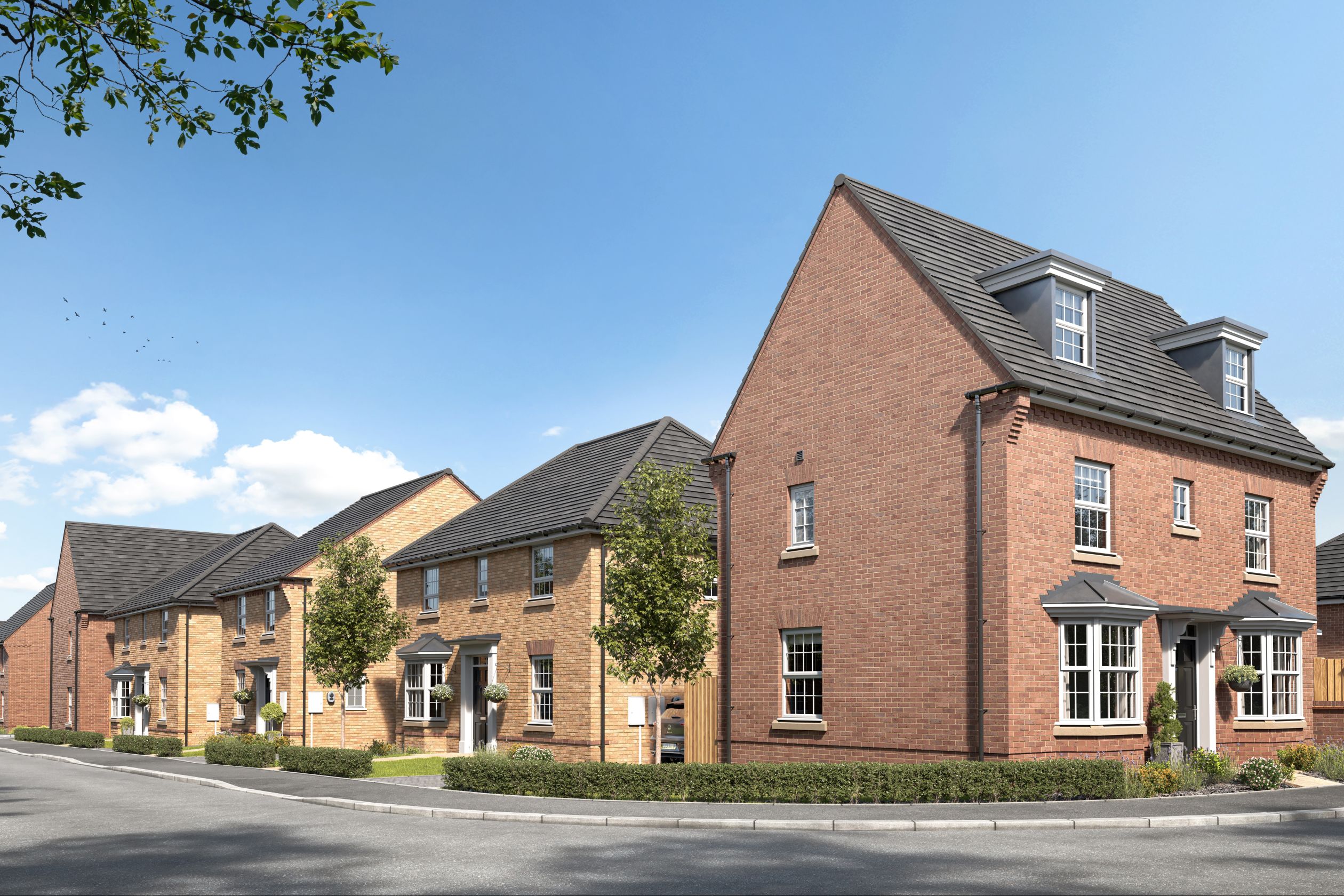CGI view of homes at Chaloners Green