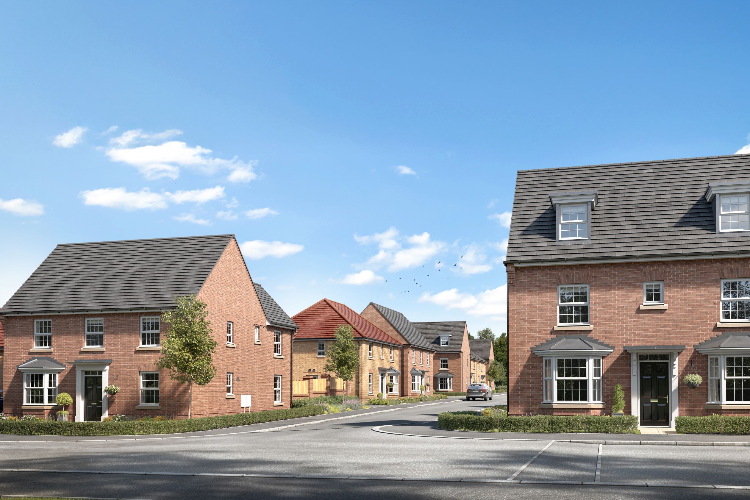 CGI view of homes at Chaloners Green