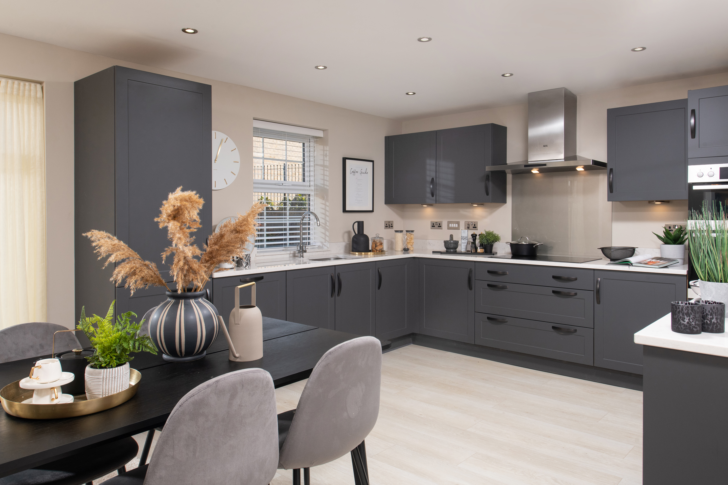 Inside view 4 bedroom Chelworth kitchen with dining space