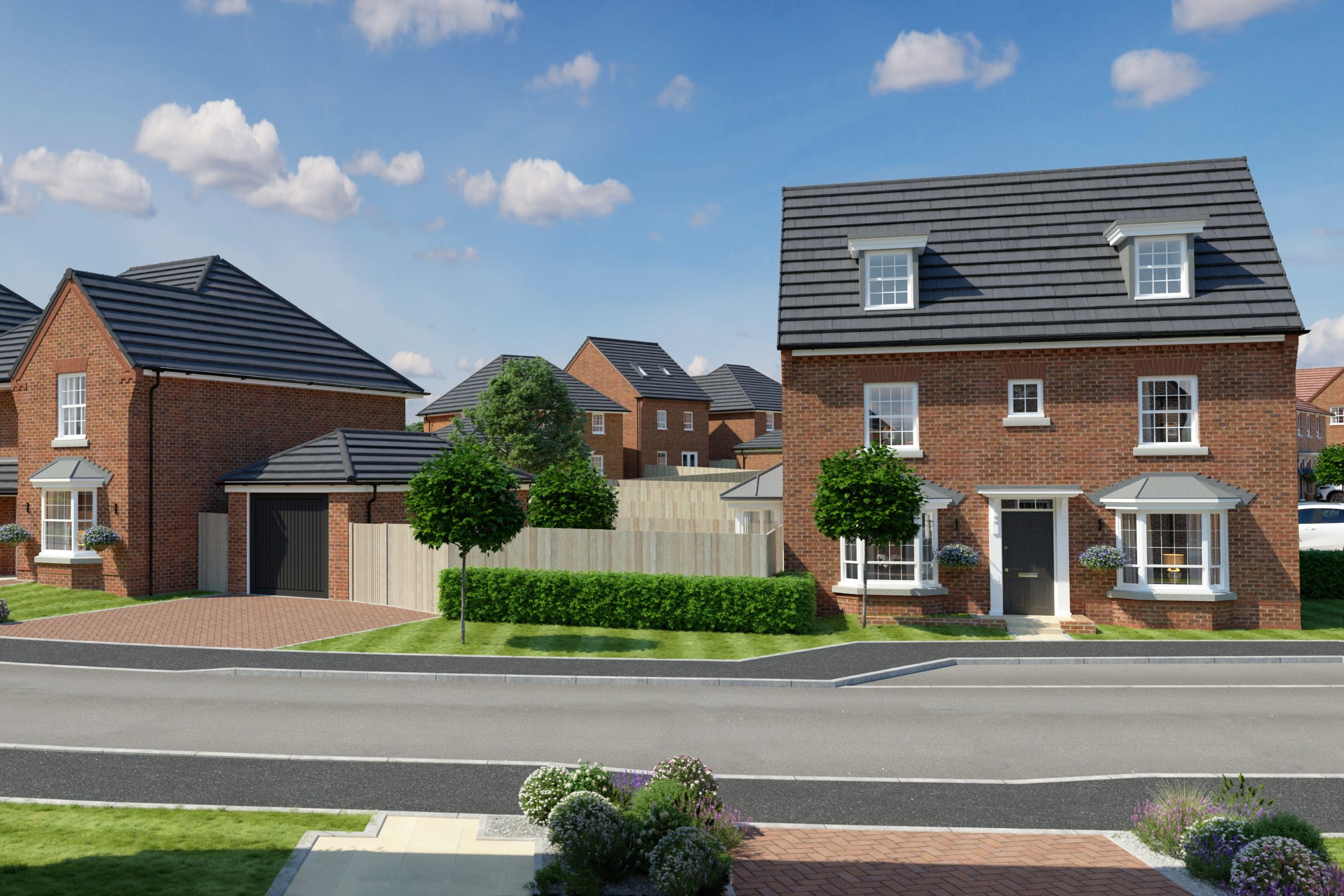 CGI view of homes at The Oval