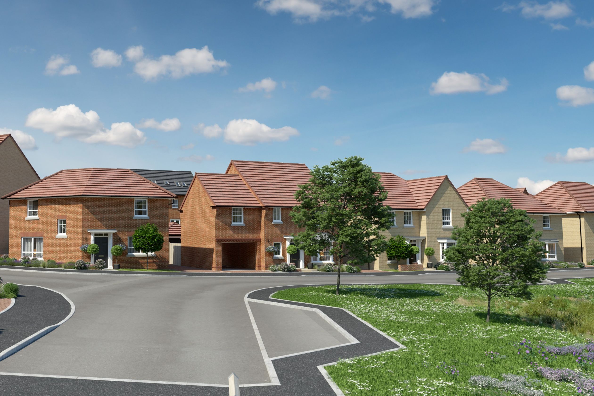 CGI view of homes at The Oval