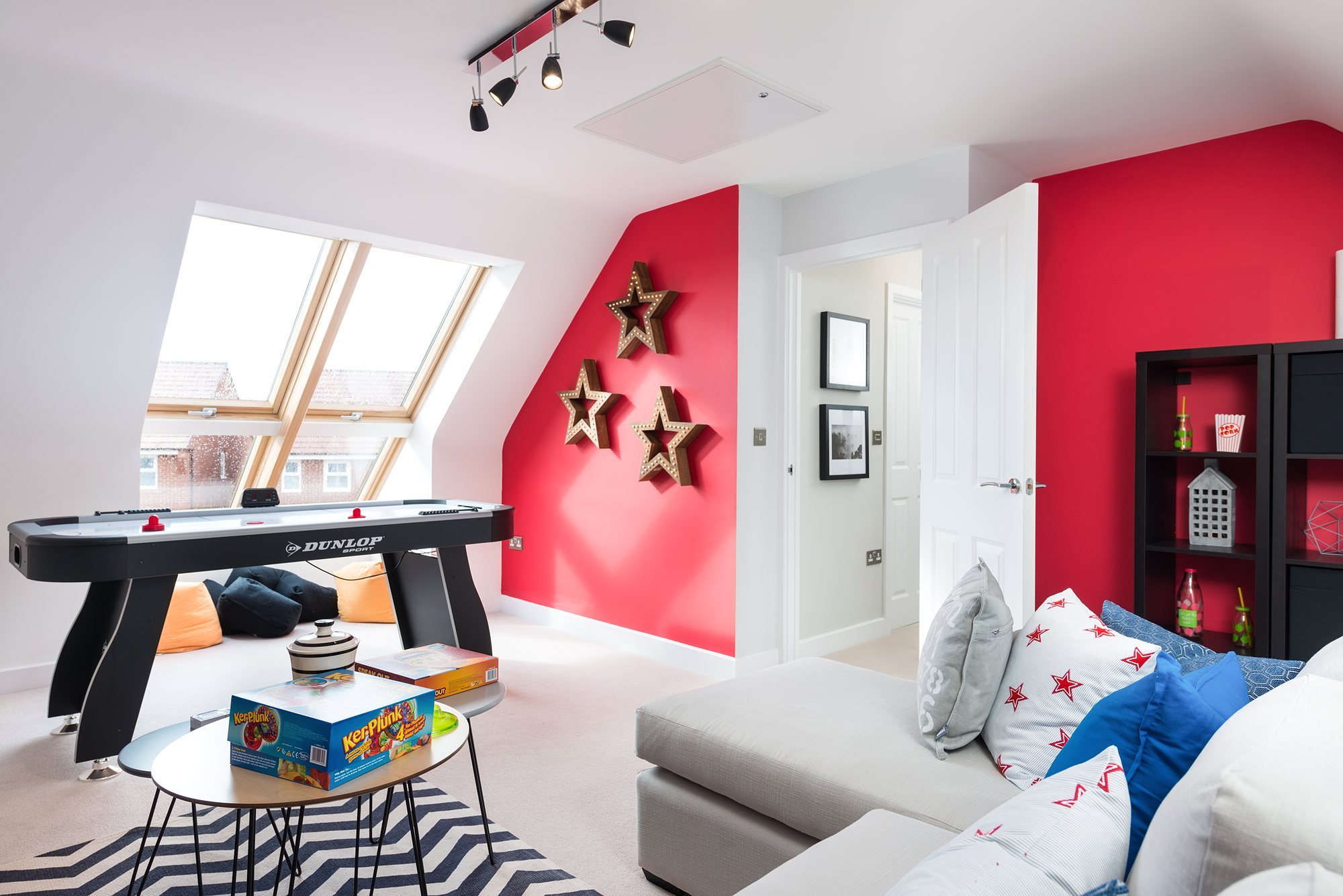 Second floor double bedroom with alternate use as games room