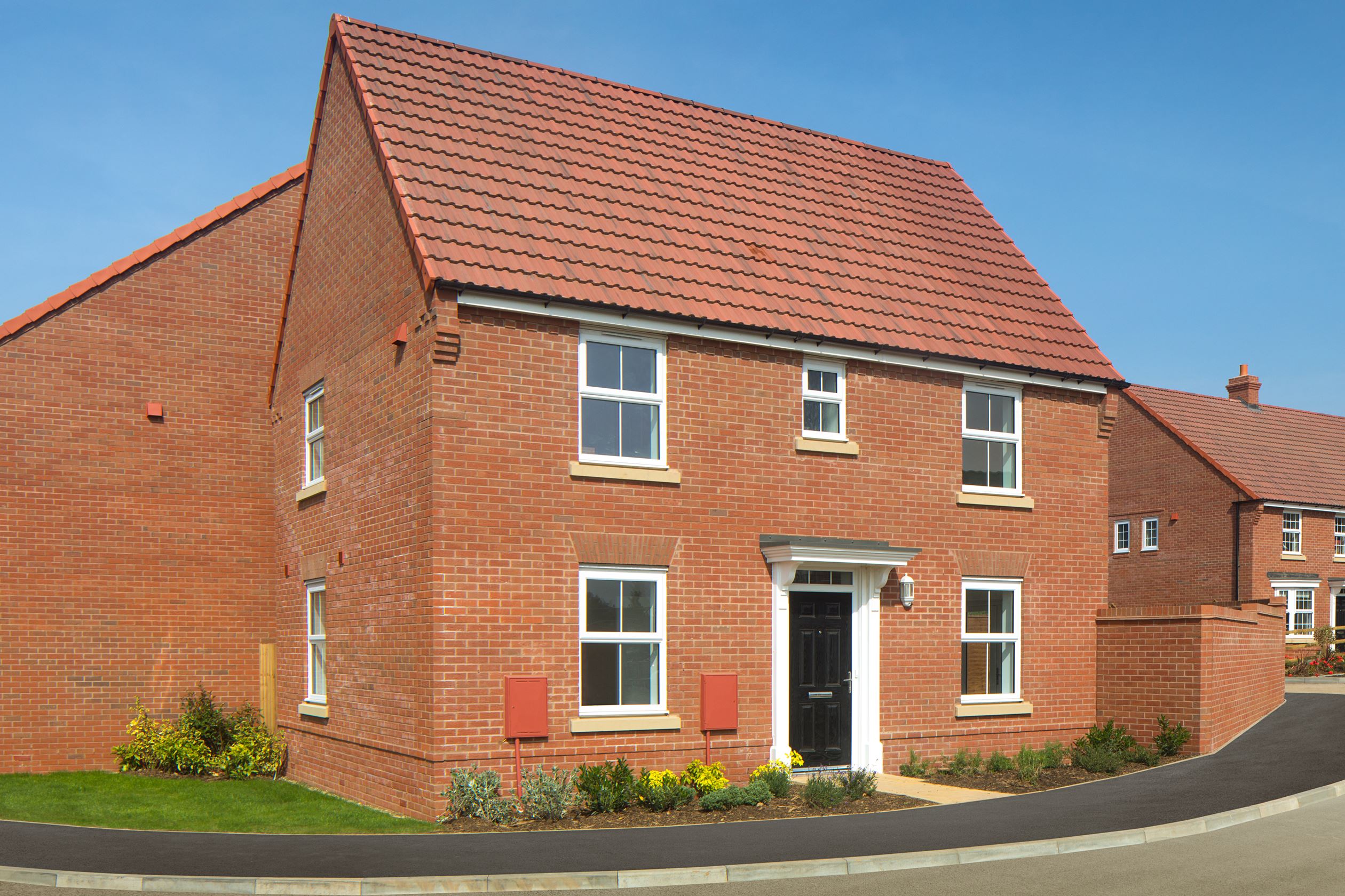 Outside view of the Hadley 3 bedroom detached home