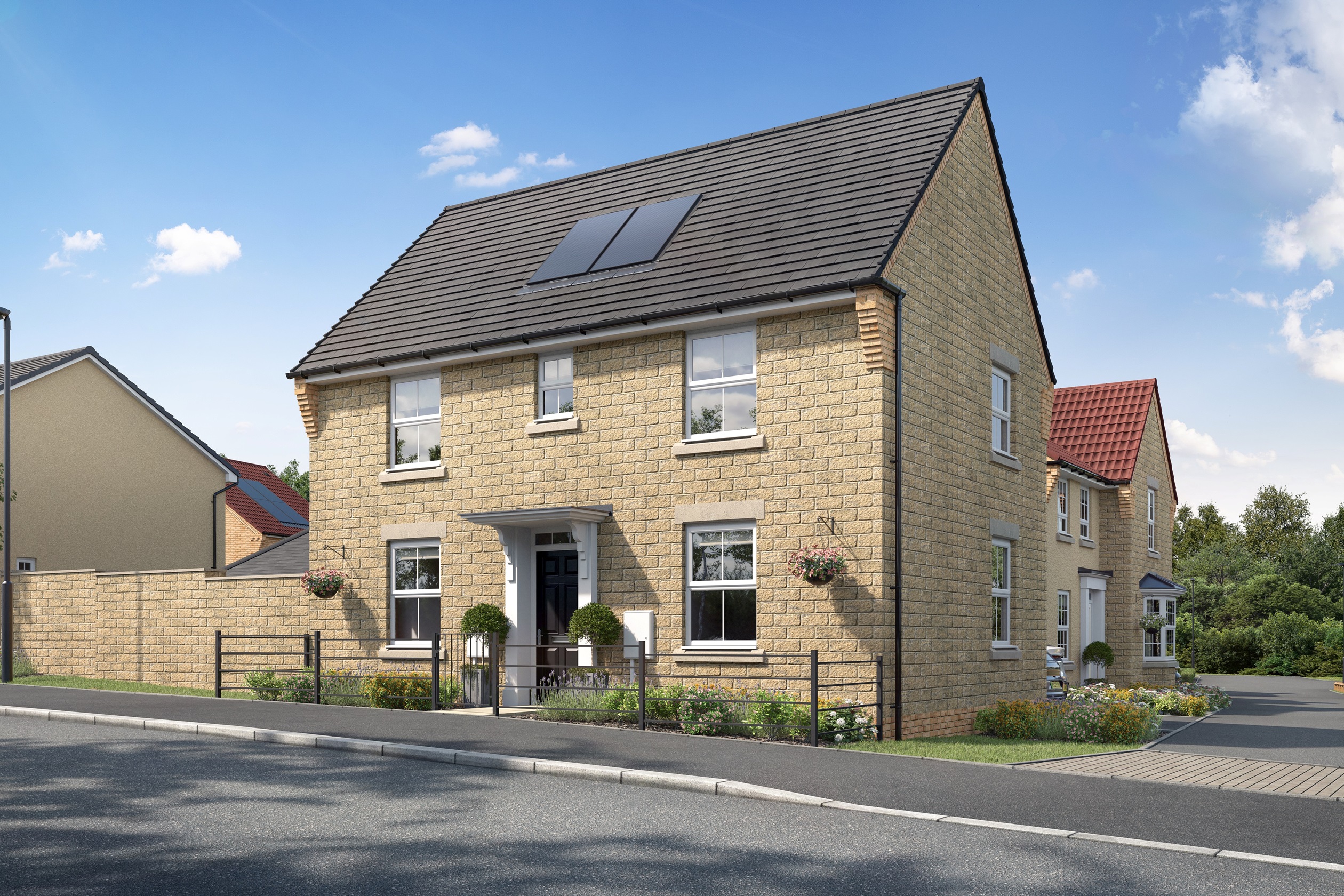 Computer generated image of the Hadley 3 bedroom home at Barrow Grange, Chippenham