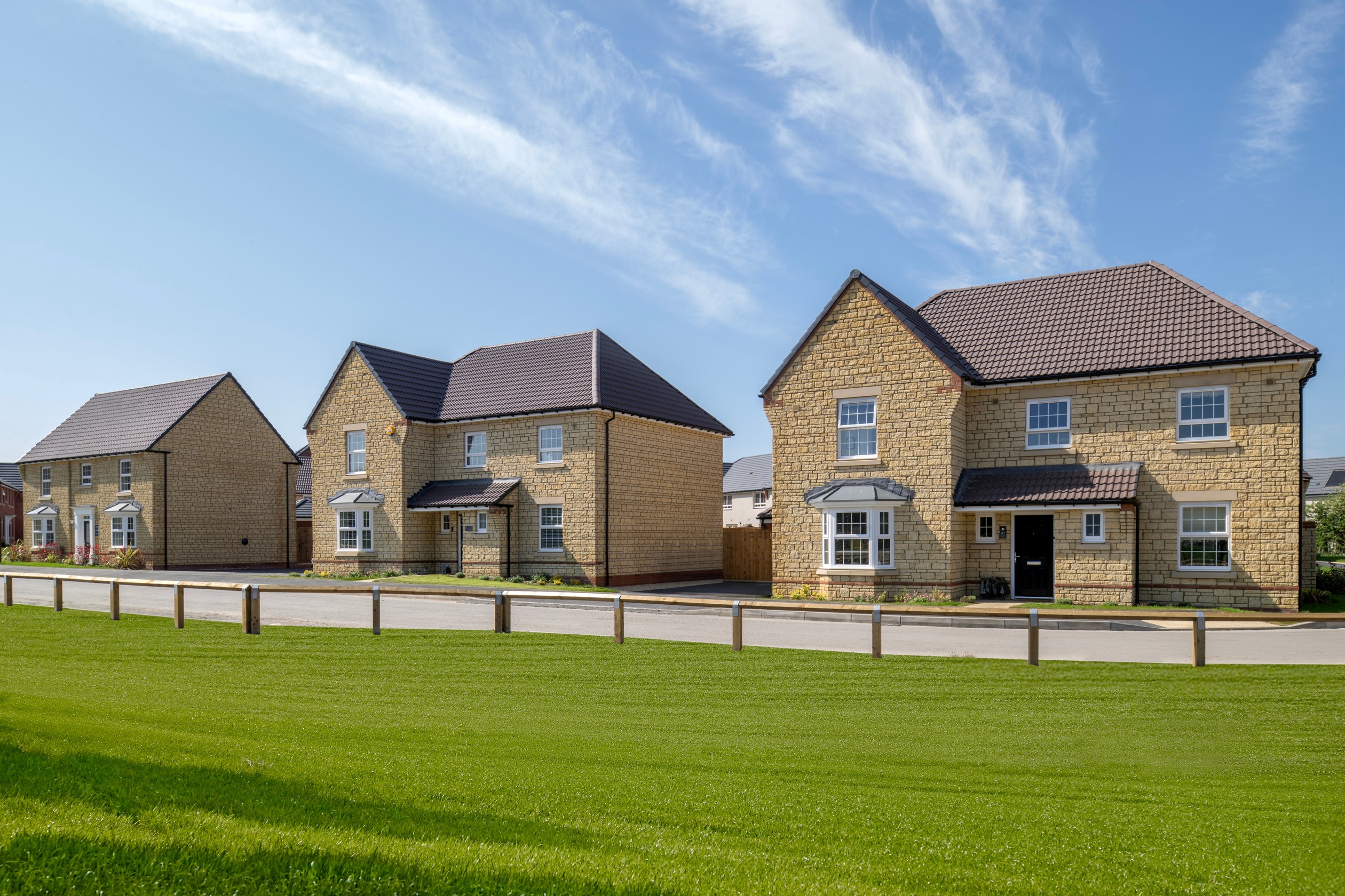 Outside view of the Manning and Henley 5 bedroom homes at Buckley Gardens