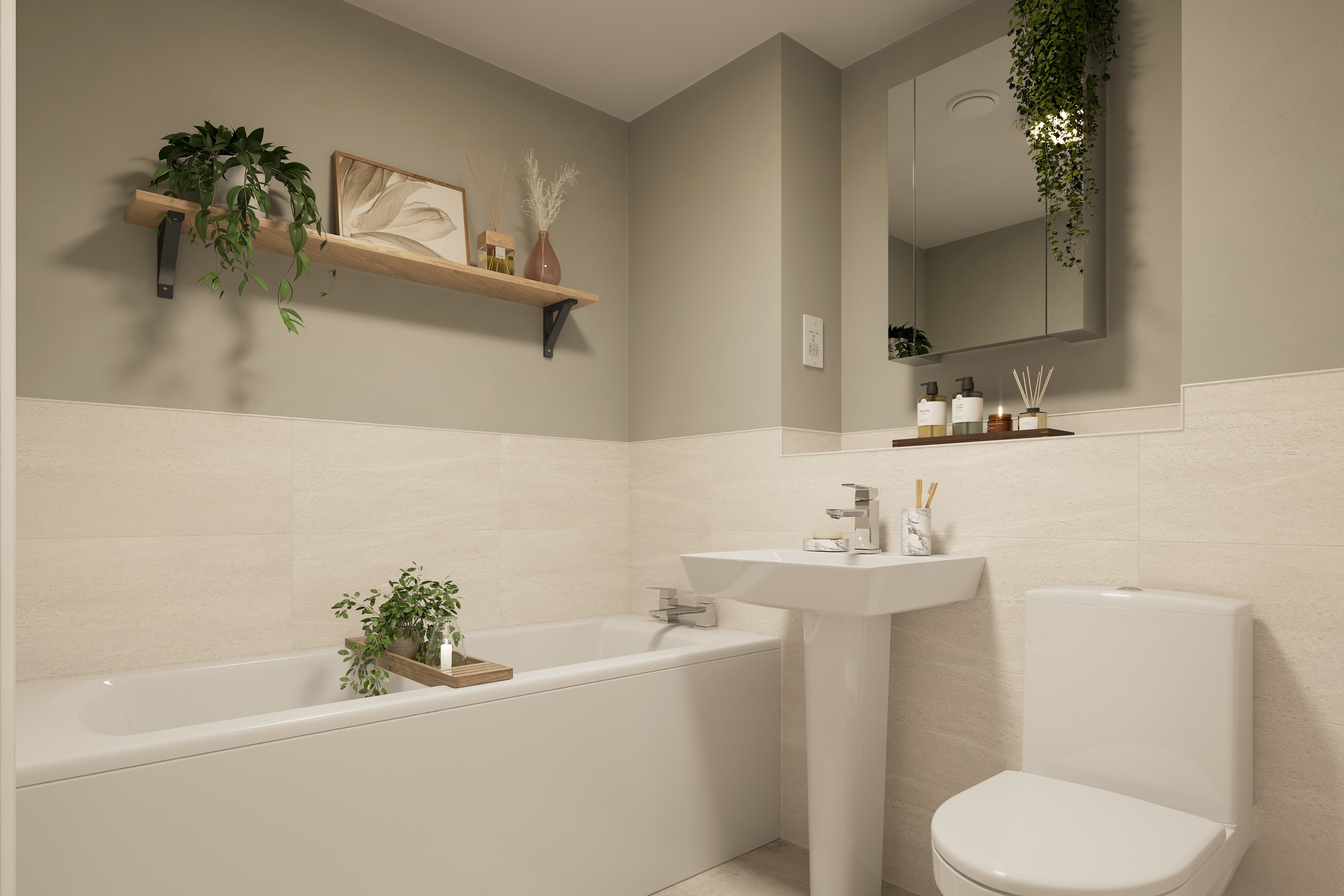 Illustrative image of the Aldbourne bathroom