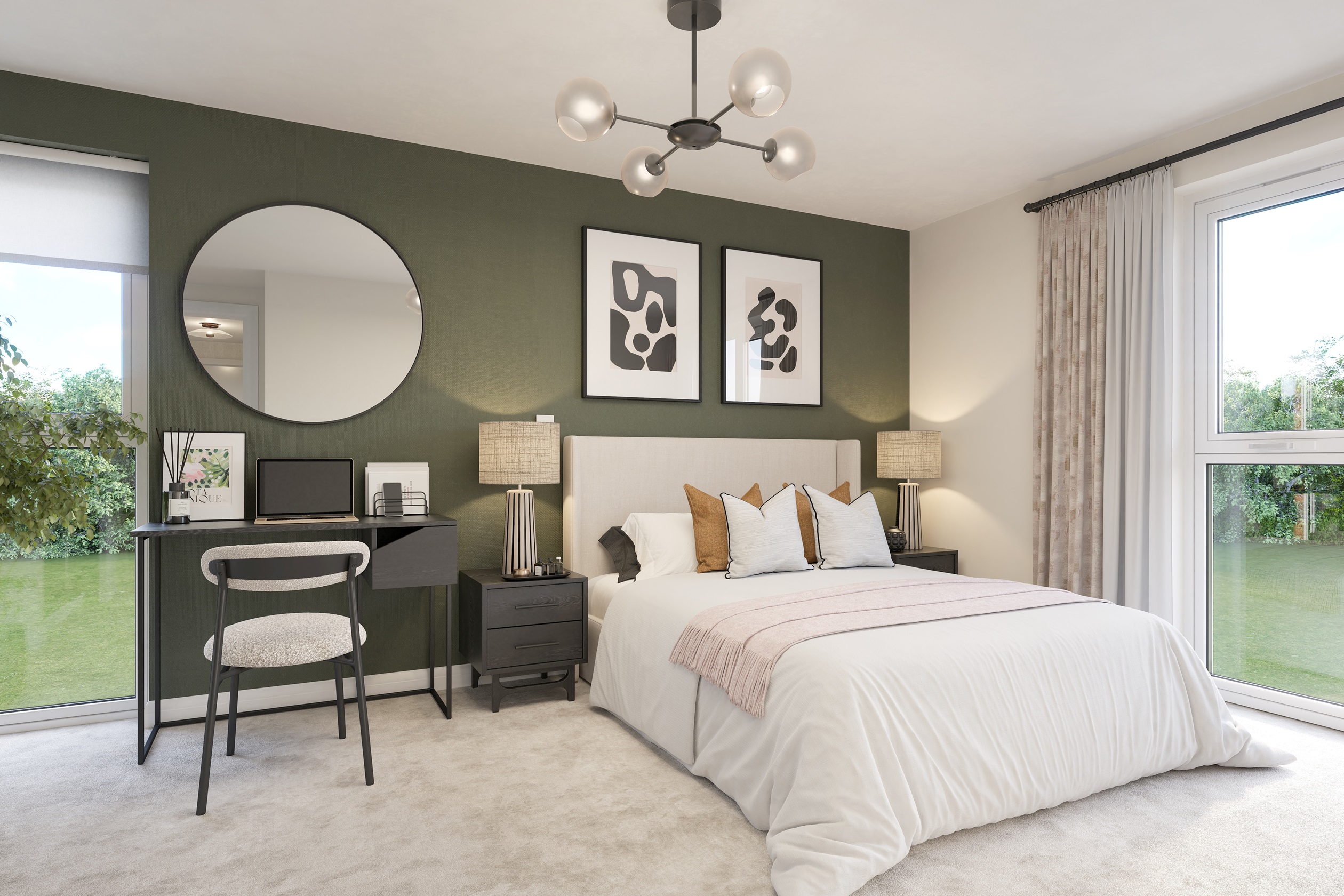 Illustrative image of the Aldbourne main bedroom