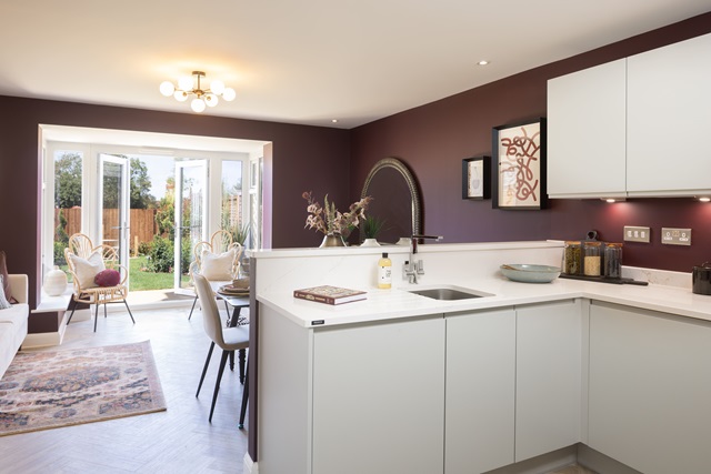 Kitchen with dining area in the Rockley 3 bedroom home
