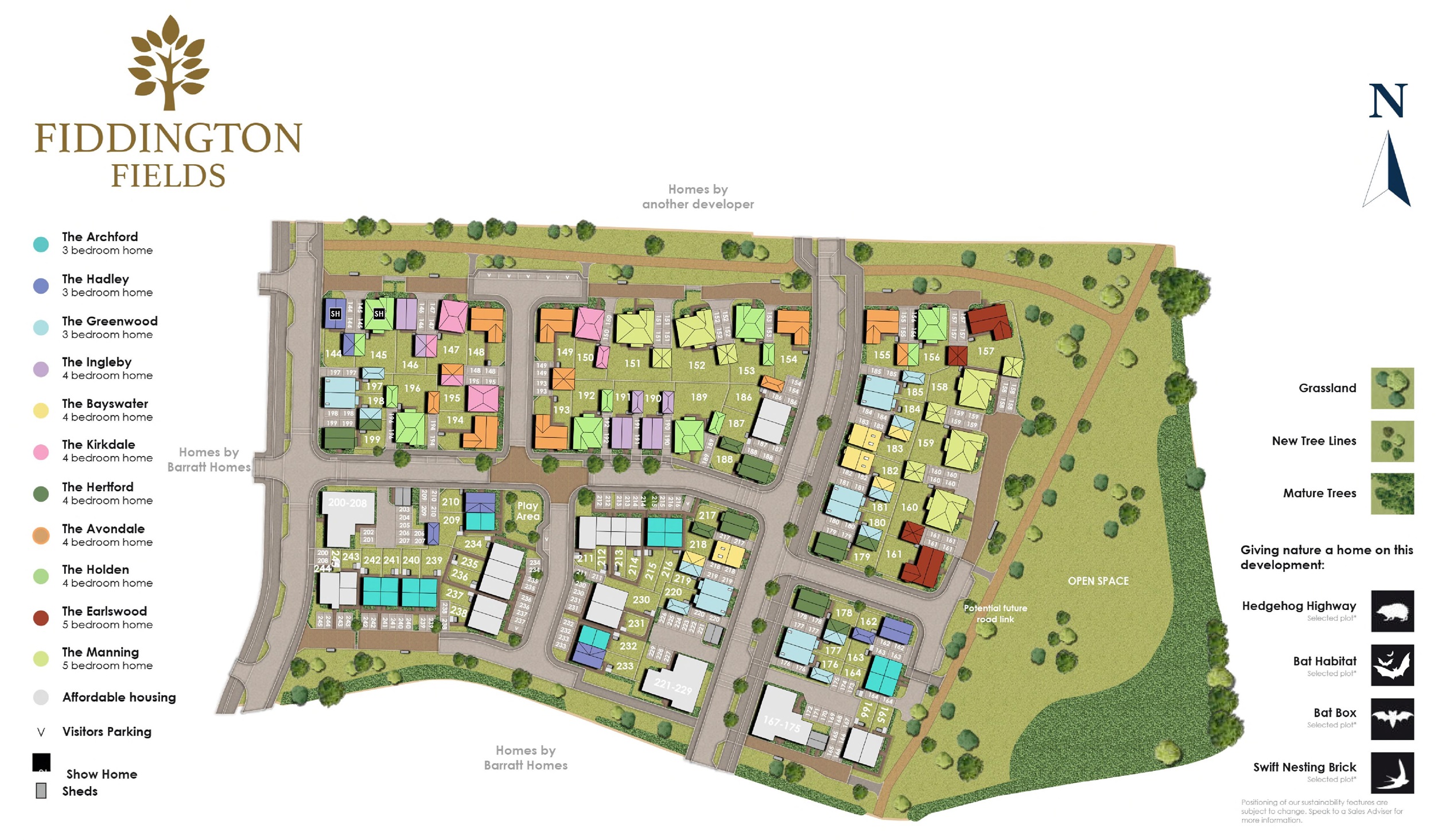 Fiddington Fields site plan