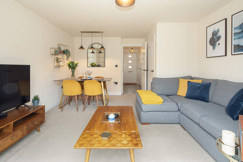 Internal view 2 bedroom semi detached home with parking living room