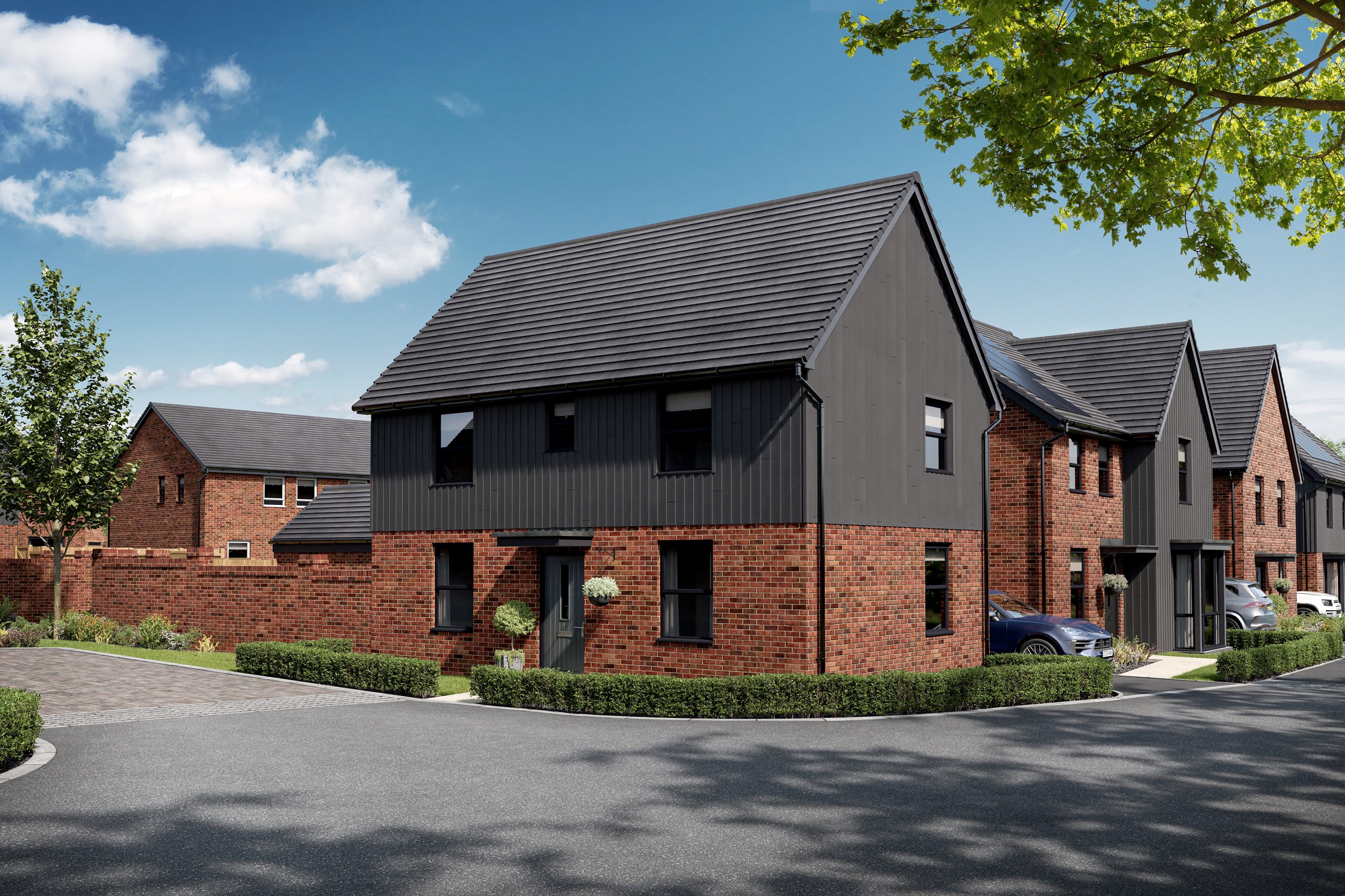 Computer generated image of the Hadley 3 bedroom home at Ladden Garden Village