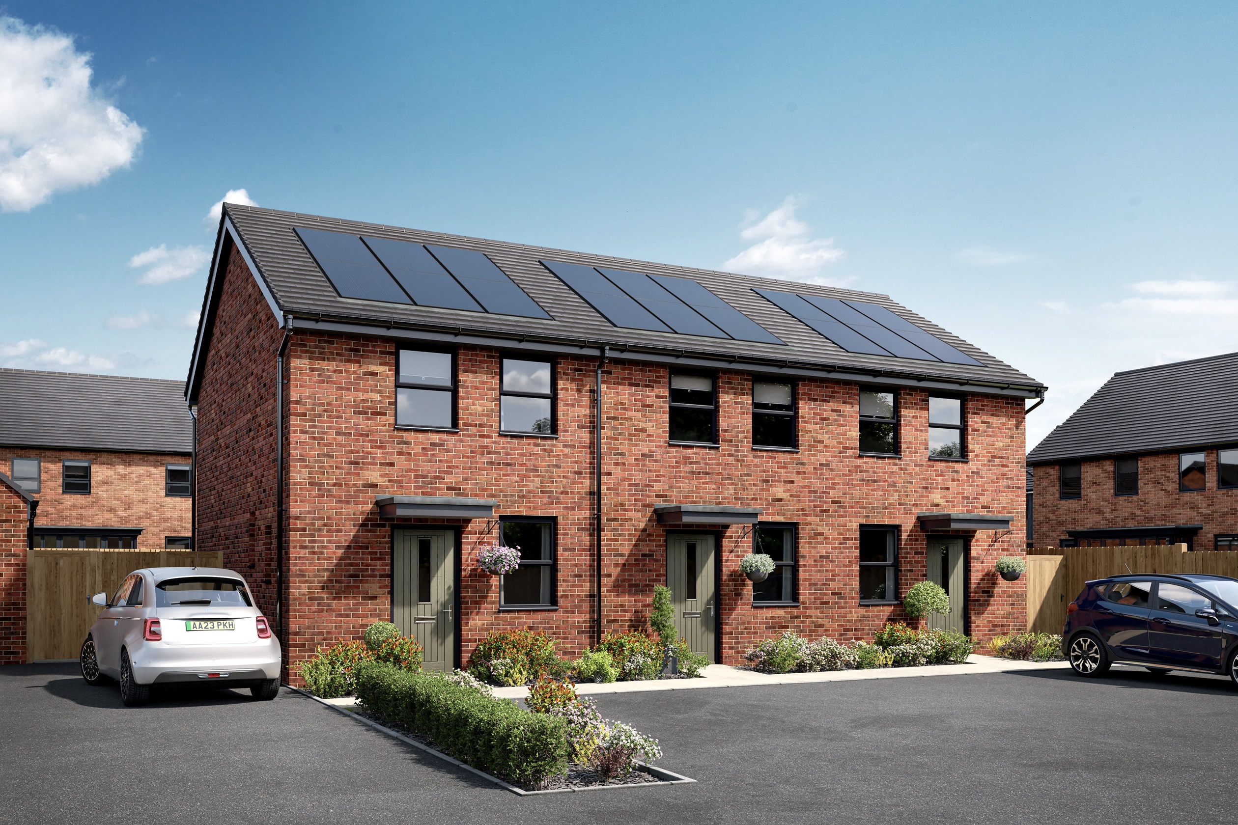 Computer generated image of the Wilford 2 bedroom home at Ladden Garden Village