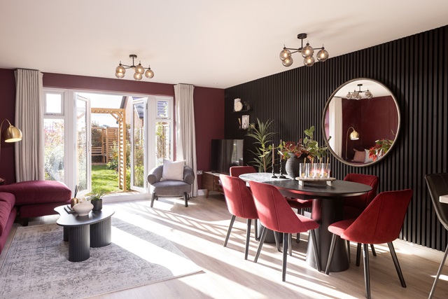 Diner inside the Wichelstray 4 bedroom home at Orchards Rise