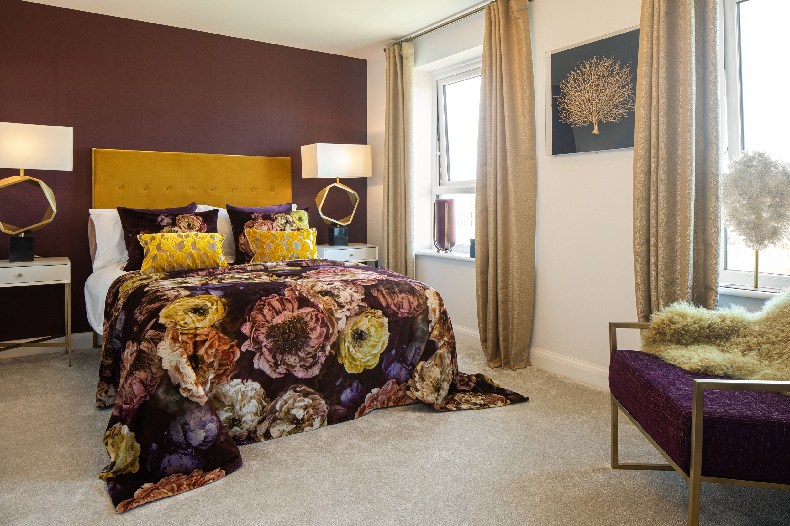 Main bedroom inside the Wichelstray 4 bedroom home