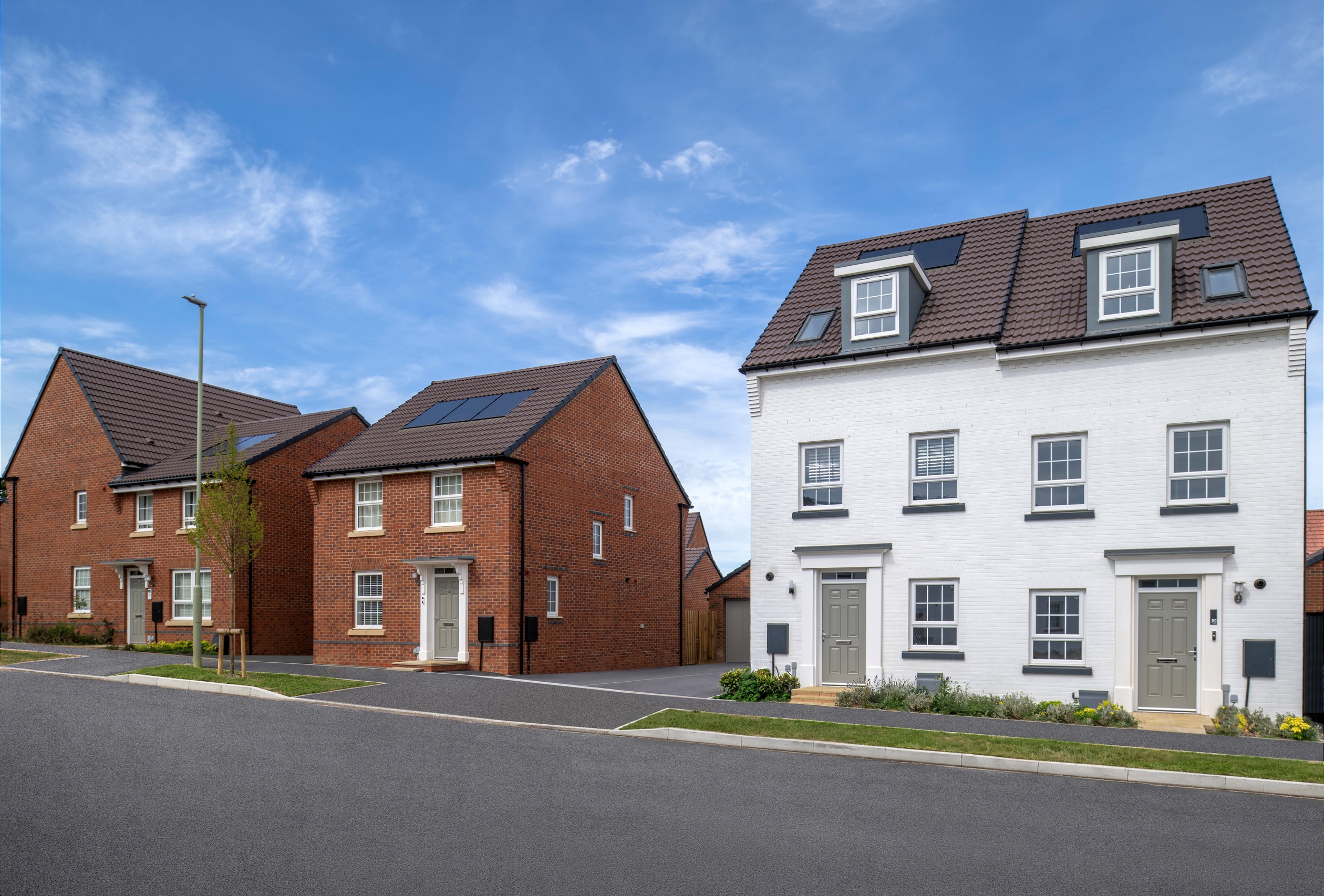Outside view of the Archford Ingleby and Greenwood homes at Winnycroft