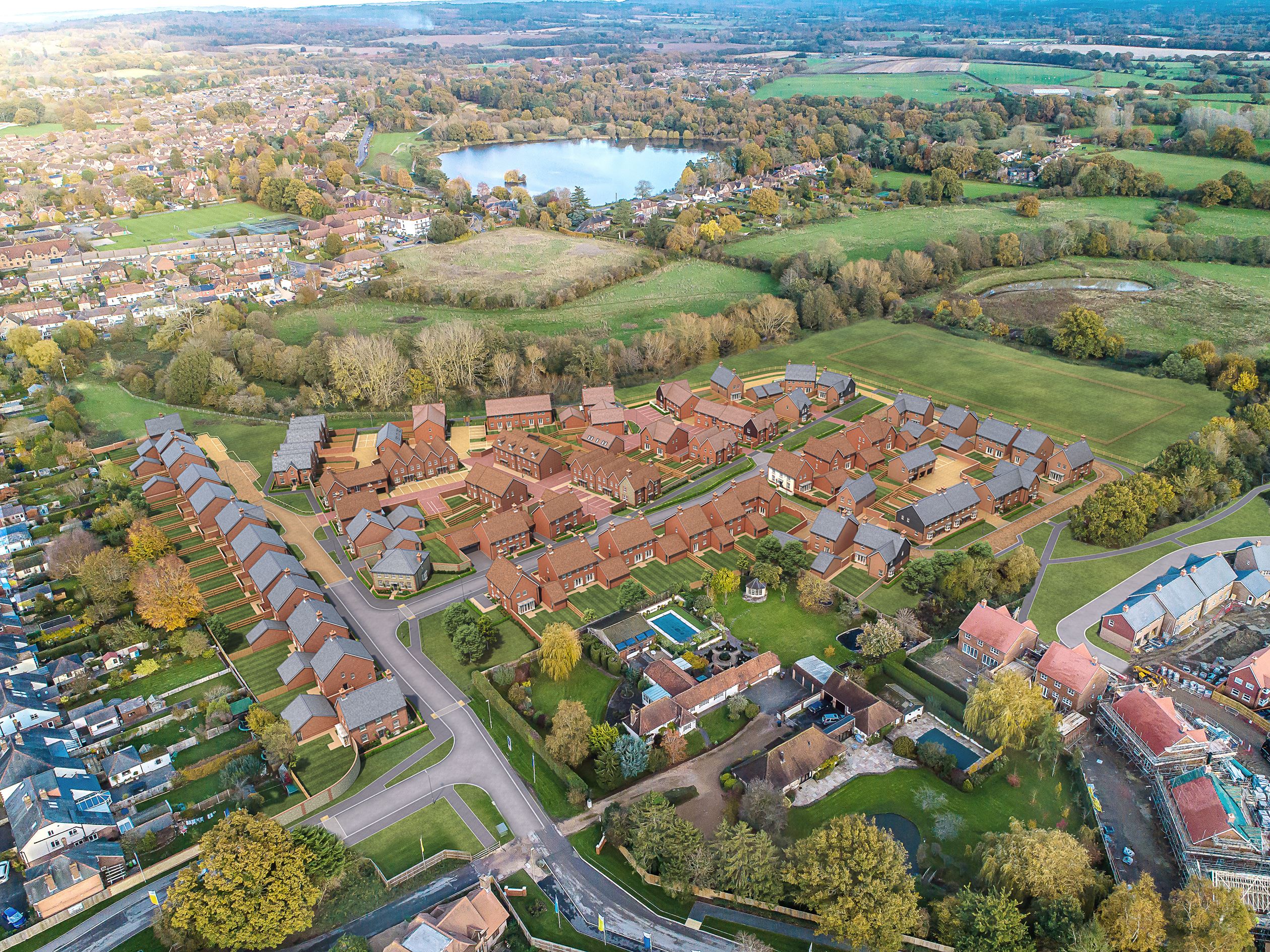 Aerial View of Causeway Park, Petersfield