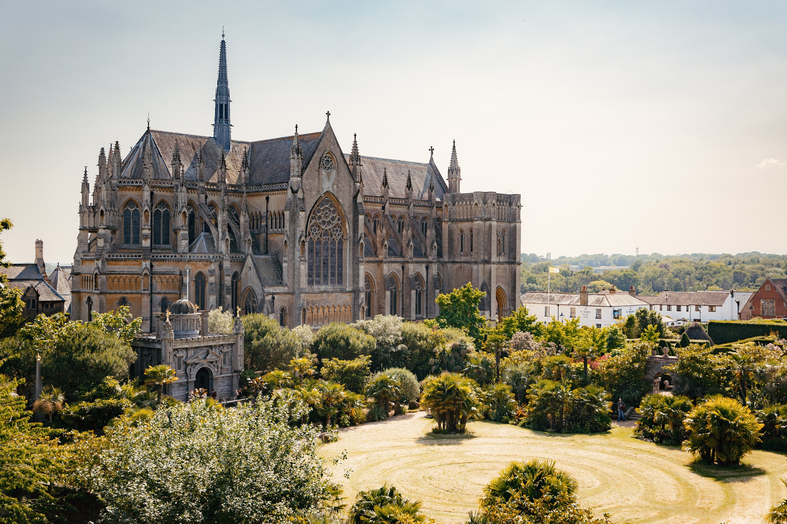 Local area shot of arundel castle