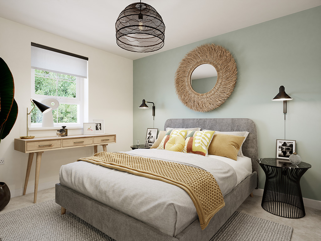 Internal image of the third bedroom in the curdridge CGI