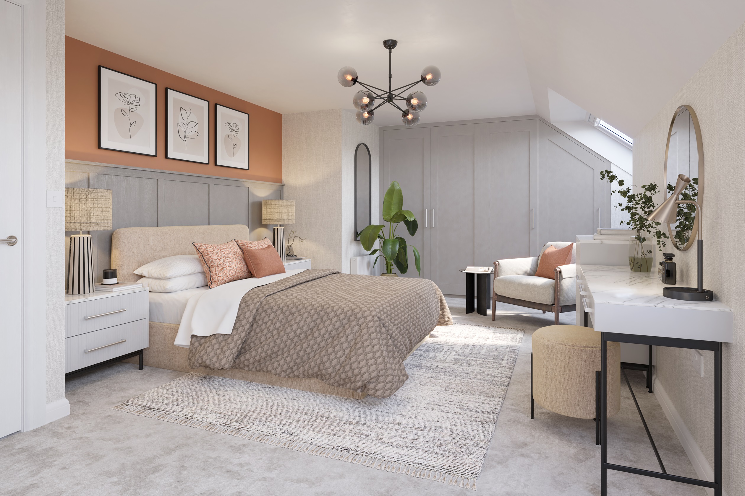 internal cgi of second bedroom in the bracebridge