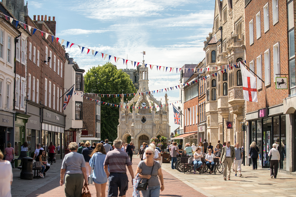 External shot of chichester town centre