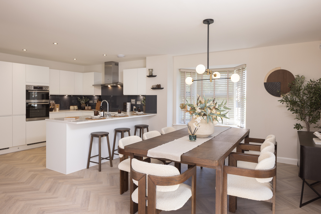 internal shot of kitchen/diner in the lenwade show home