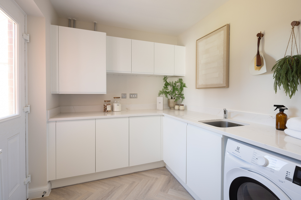 internal shot of the utility room in lenwade show home