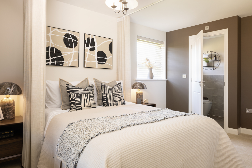 internal shot of second bedroom in lenwade show home