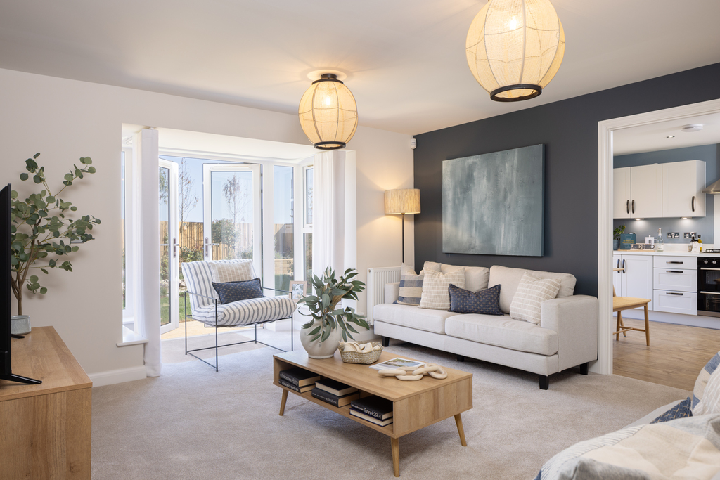 internal shot of the living room in the bracebridge show home