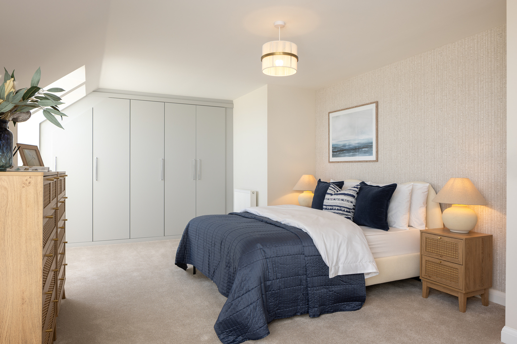 internal shot of second bedroom in the bracebridge show home