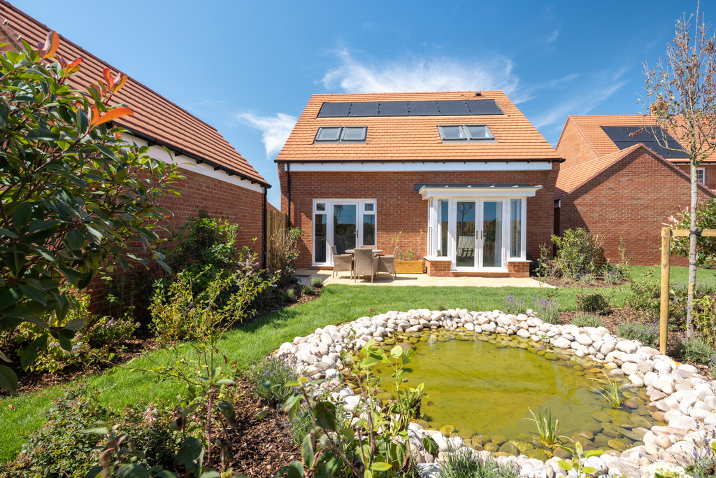 external shot of RSPB garden at bracebridge show home