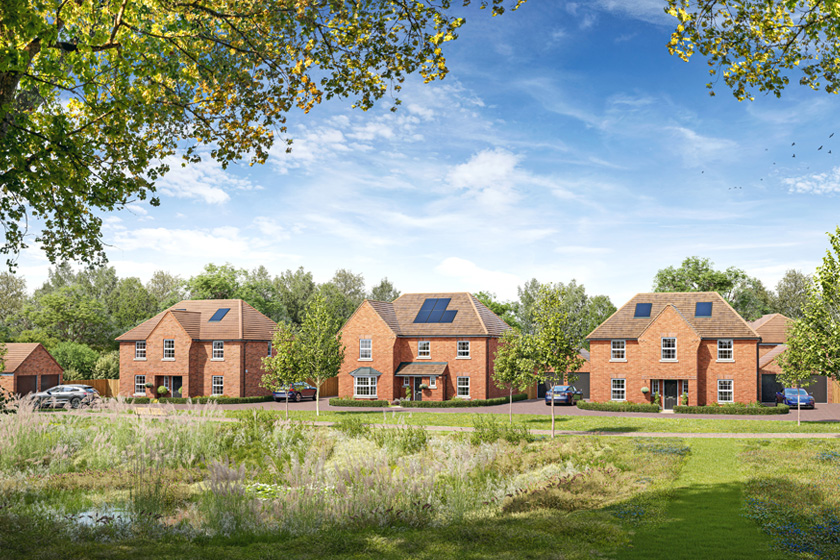 External CGI of fossil bay street scene