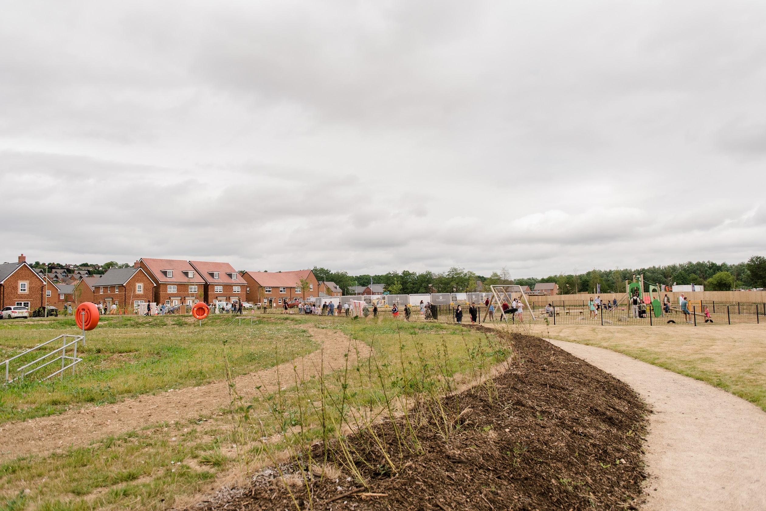 external shot of the open space at harbour place in use