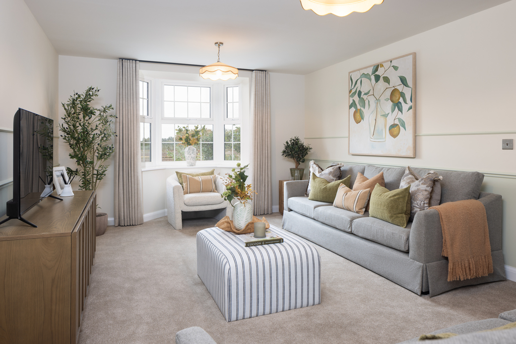 internal shot of the lounge in the holden show home