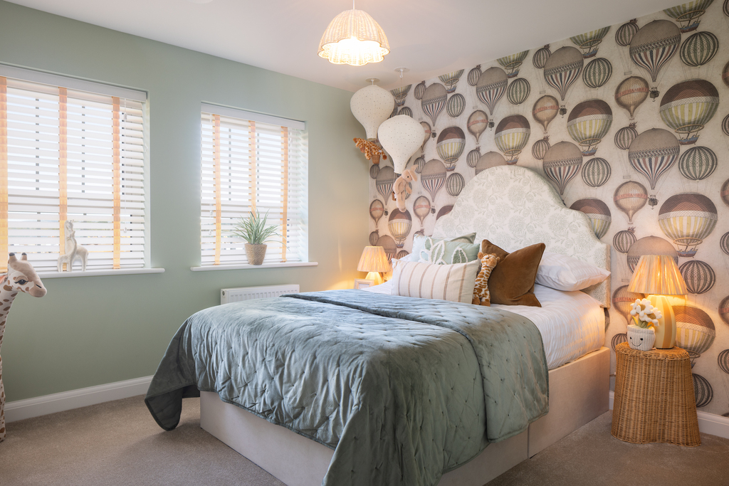 Internal shot of the bedroom in the holden show home