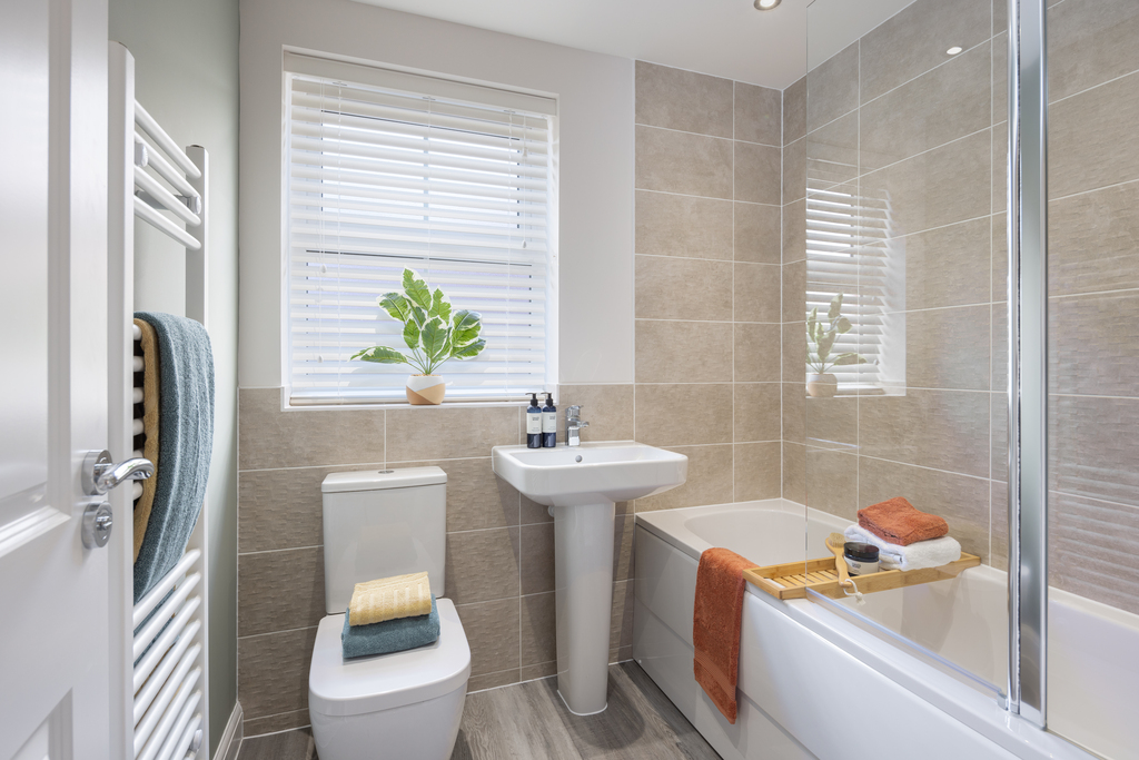 internal shot of the main bathroom in hadley show home