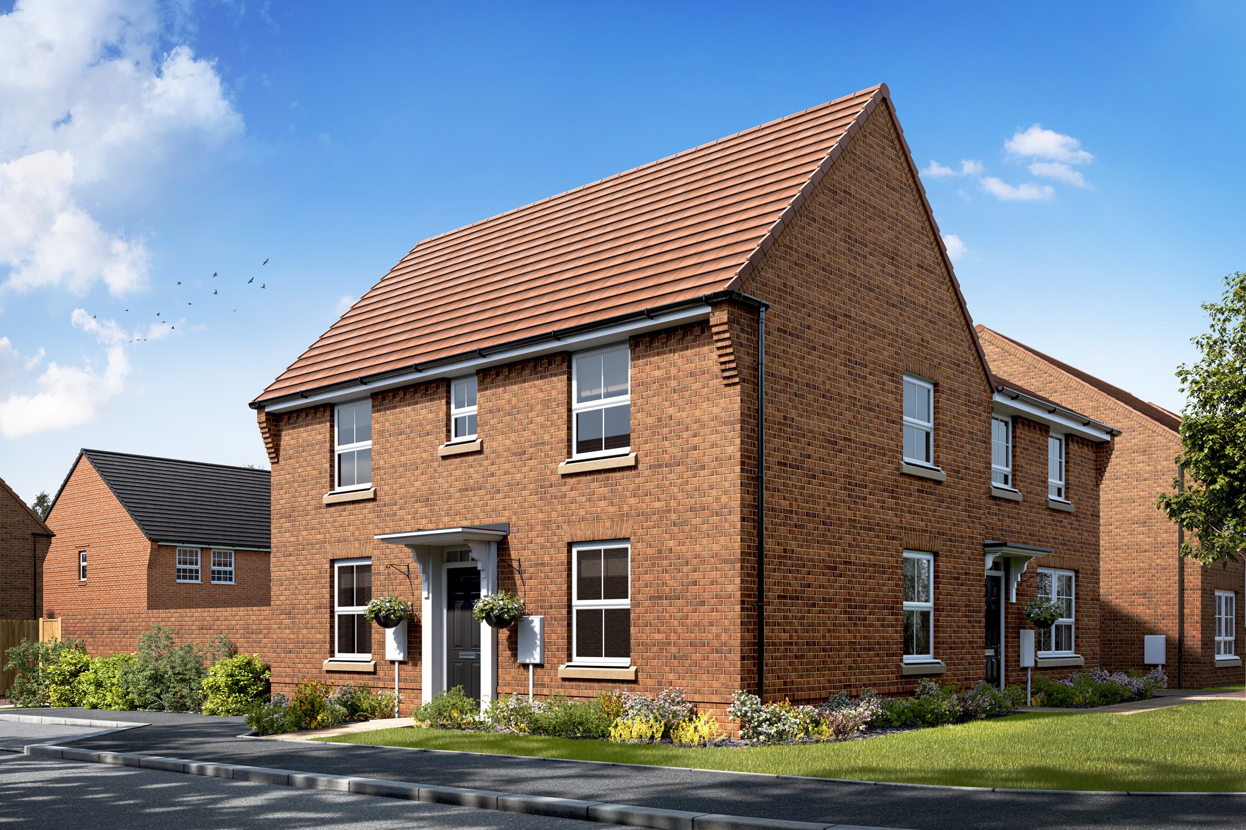 External CGI of Hadley End of Terrace