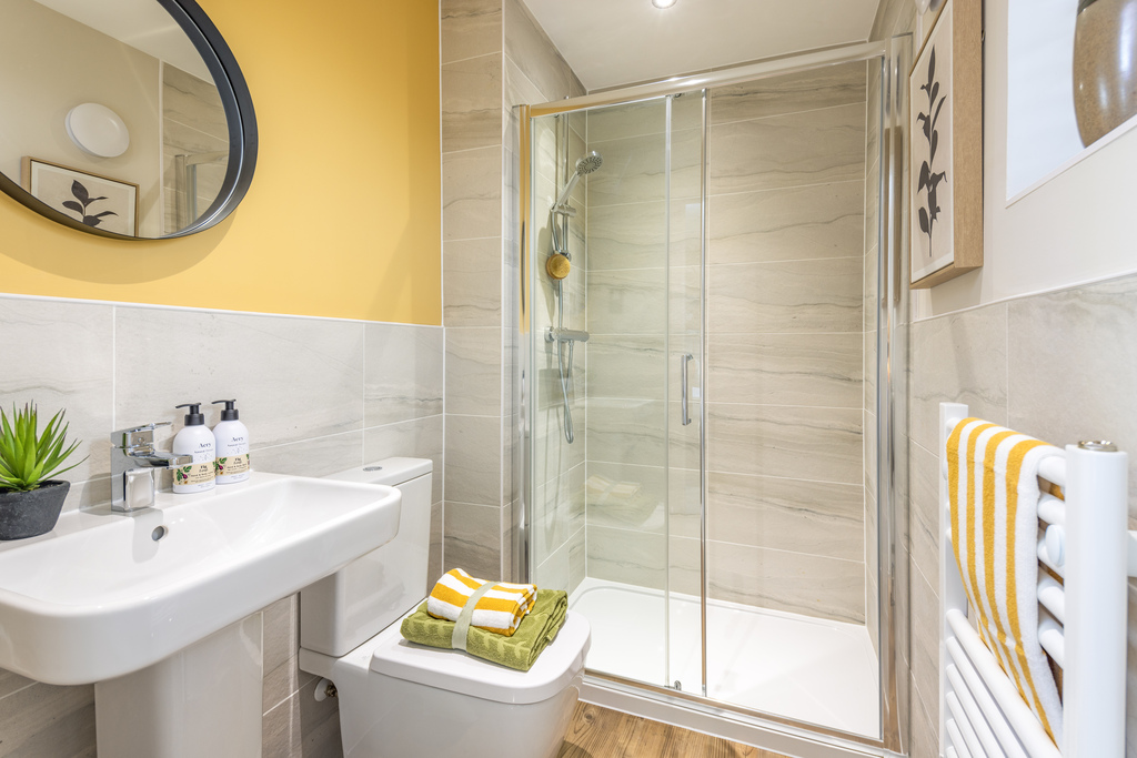 internal shot of the en suite in the conwy