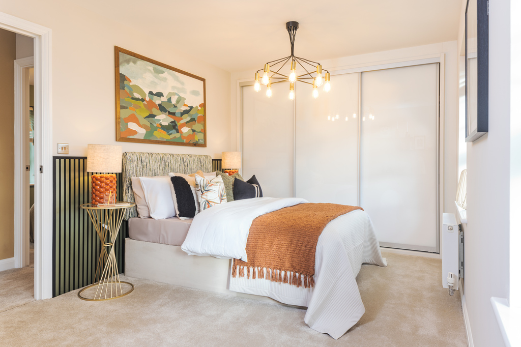 internal shot of the second bedroom in the conwy