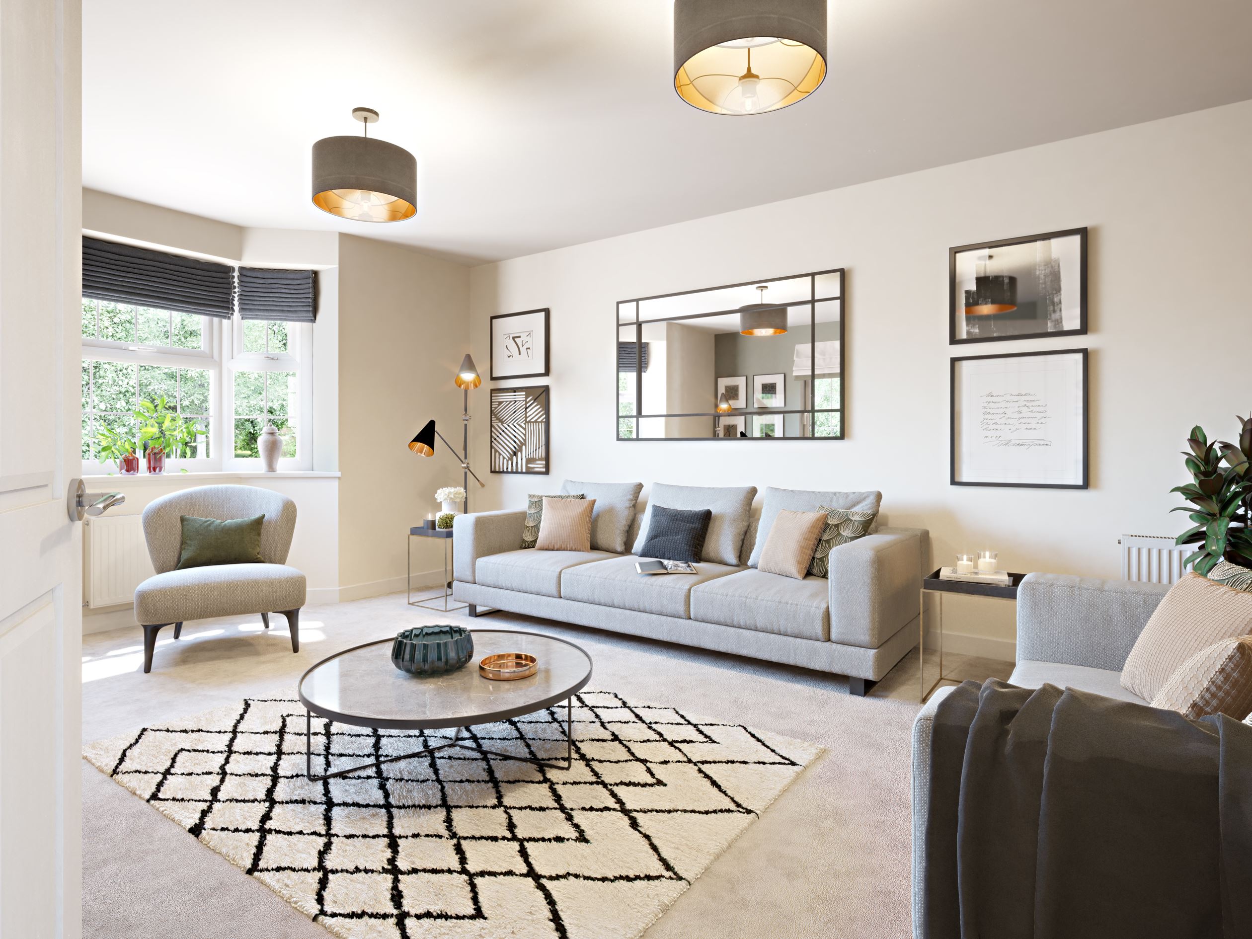 Lounge with bay window in the Exeter, a 4 bedroom detached home