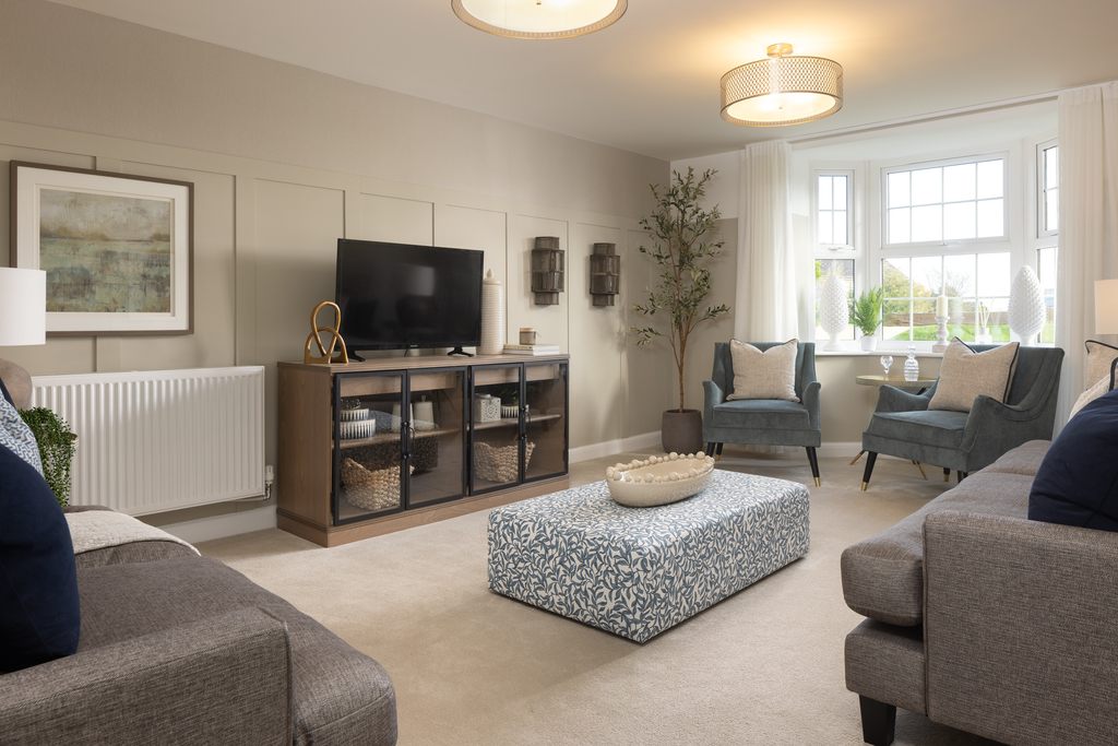 Internal shot of the lounge in the holden show home