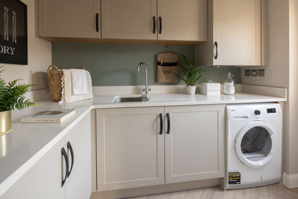 internal shot of the utility room in the holden show home