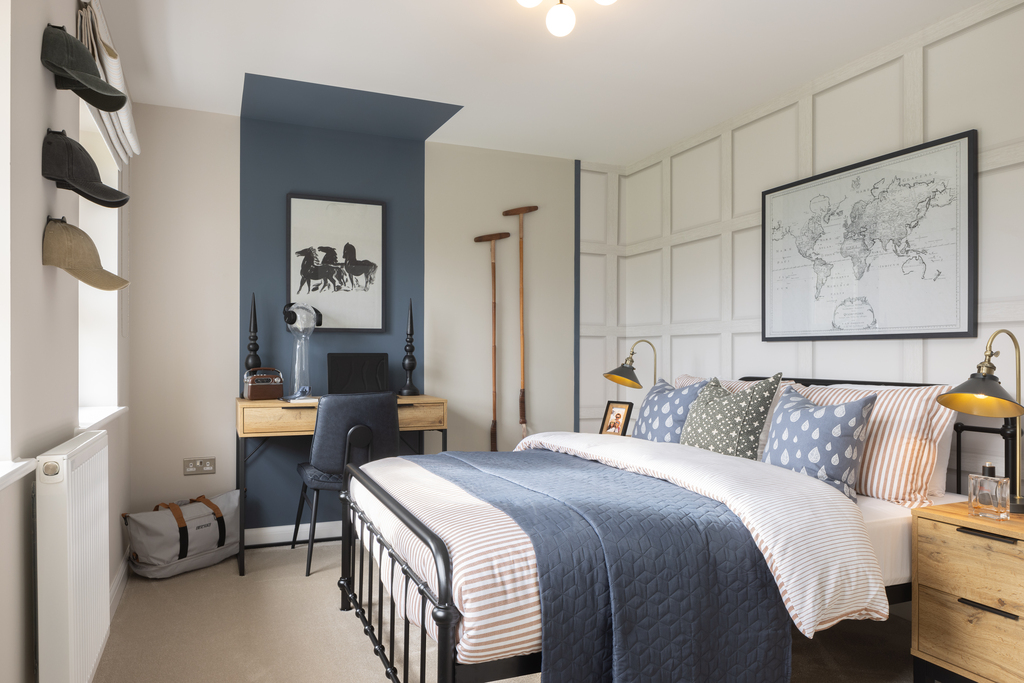 internal shot of third double bedroom in the holden show home