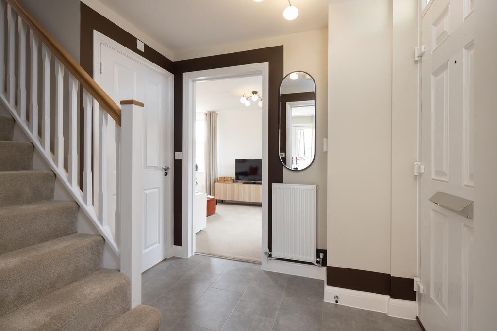 internal shot of the entrance hall in the hadley show home
