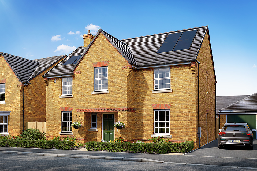 External CGI of the winstone house type at romans quarter